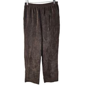 Alfred Dunner Brown Velvet Trousers